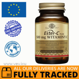 SOLGAR ESTER-C PLUS 500 MG VITAMIN C 50 CAPS - MADE IN USA - FREE SHIPPING