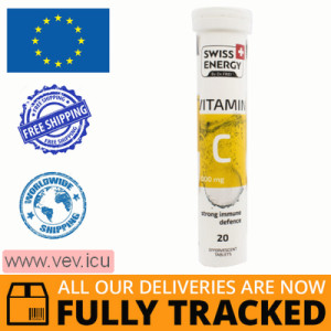 Swiss Energy Vitamin C 1000 mg, 20 effervescent tablets — Made in Bulgaria — Free Delivery