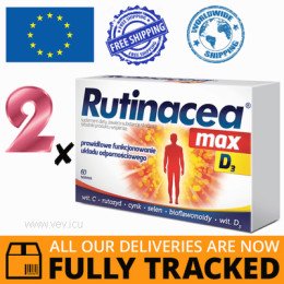 2 x RUTINACEA MAX D3 60 TABS - MADE IN POLAND - FREE SHIPPING 