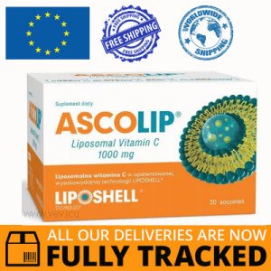 ASCOLIP LIPOSOMAL VITAMIN C 30 SACHETS - MADE IN POLAND - FREE SHIPPING 