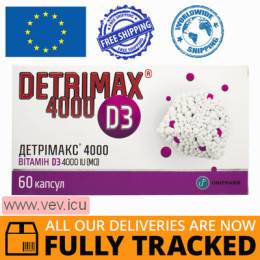 Detrimax 4000 vitamin D3 60 tablets — Made in Poland — Free Delivery