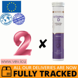 Novel Vitamin D 1000 IU, 2p x 20 effervescent tablets — Made in Slovakia — Free Delivery