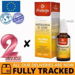 Protego Vitamin D 2000 Comfort, 2p x 20 ml — Made in Poland — Free Delivery