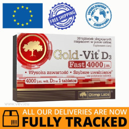 GOLD-VIT D3 4000 FAST 30 TABS - MADE IN POLAND - FREE SHIPPING GOLD-VIT D3 4000 FAST 30 TABS - MADE IN POLAND - FREE SHIPPING
