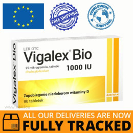 VIGALEX BIO 1000IU 90 TABS — MADE IN POLAND — FREE SHIPPING