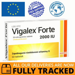 VIGALEX FORTE 2000IU 60 TABS — MADE IN POLAND — FREE SHIPPING
