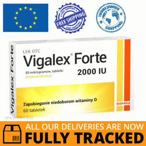 VIGALEX FORTE 2000IU 60 TABS — MADE IN POLAND — FREE SHIPPING VIGALEX FORTE 2000IU 60 TABS — MADE IN POLAND — FREE SHIPPING