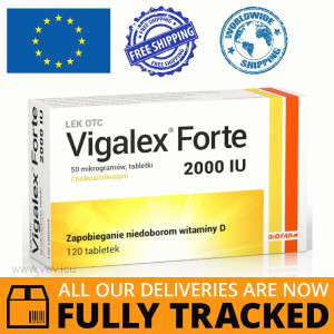 VIGALEX FORTE 2000IU 120 TABS — MADE IN POLAND — FREE SHIPPING
