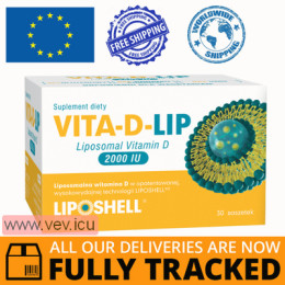 Vita-D-Lip, liposomal vitamin D 2000 IU, oral gel, 5 g x 30 sachets — Made in Poland — Free Delivery