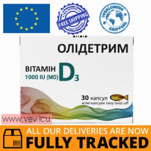 Olidetrim 1000 vitamin D3 30 capsules — Made in Poland — Free Delivery