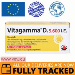 Vitagamma D3 5600, 50 tablets — Made in Germany — Free Delivery