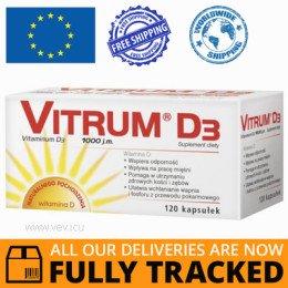 VITRUM D3 120 CAPS —   MADE IN JAPAN — FREE SHIPPING