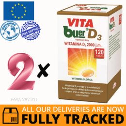 2 x VITA BUER D3 2000 120 CAPS — MADE IN JAPAN — FREE SHIPPING 