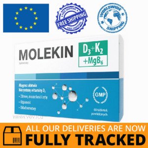 MOLEKIN D3+K2+MGB6 60 TABS - MADE IN POLAND - FREE SHIPPING 