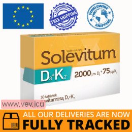 Solevitum D3 + K2, 30 tablets — Made in Poland by Aflofarm — Free Delivery