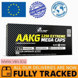 Olimp AAKG Extreme 1250 Mega Caps, 120 capsules — Made in Poland — Free Delivery
