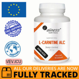 Aliness L-Carnitine ALC 500mg, 100 capsules — Made in Poland — Free Delivery