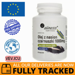 Aliness Black Cumin Seed Oil 2% 1000Mg 60 capsules — Made in Poland — Free Delivery