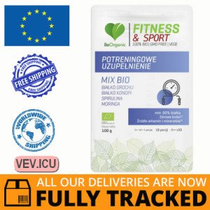 BeOrganic Fitness & Sport, Post-training supplement with Mix Bio, 100g — Made in Poland — Free Delivery