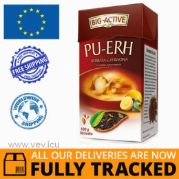 BIG-ACTIVE PU-ERH RED TEA WITH A LEMON FLAVOR 100G - MADE IN POLAND - FREE SHIPPING