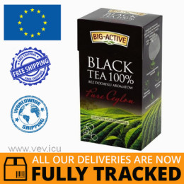 BIG ACTIVE BLACK TEA PURE CEYLON 25 SACHETS - MADE IN POLAND - FREE SHIPPING