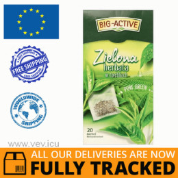 BIG ACTIVE GREEN TEA PURE GREEN 20 SACHETS - MADE IN POLAND - FREE SHIPPING