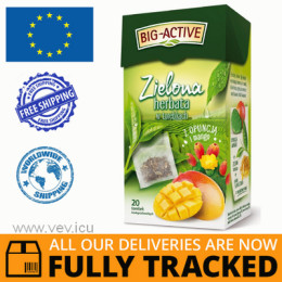 BIO-ACTIVE GREEN TEA WITH EXPRESS PRICKLY PEAR 20 SACHETS - MADE IN POLAND - FREE SHIPPING