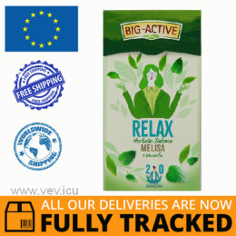 BIG ACTIVE RELAX TEA LEMON BALM WITH LAVENDER 20 SACHETS - MADE IN POLAND - FREE SHIPPING
