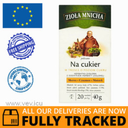 HERBS MNICHA - TEA FOR SUGAR NATURAL 20 SACHETS - MADE IN POLAND - FREE SHIPPING