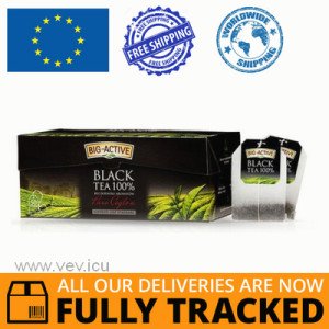 BIG ACTIVE BLACK TEA PURE CEYLON 50 SACHETS - MADE IN POLAND - FREE SHIPPING