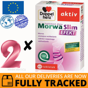 2 x DOPPELHERZ AKTIV MULBERRY (MORWA) SLIM EFFECT 60 TABS — MADE IN GERMANY — FREE SHIPPING
