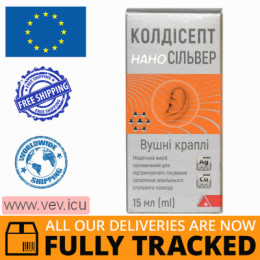 Coldysept Nano Silver,ear drops 15 ml — Made in Poland — Free Delivery