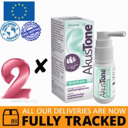 2 x ACOUSTONE SPRAY FOR EARS 15ML — MADE IN POLAND — FREE SHIPPING