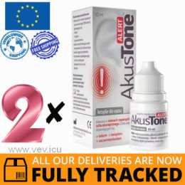 2 x ACOUSTONE ALERT EAR DROPS 15 ML - MADE IN POLAND - FREE SHIPPING