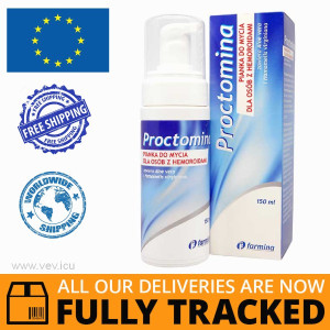 Proctomina, washing foam for people with hemorrhoids, 150 ml — Made in Poland — Free Delivery