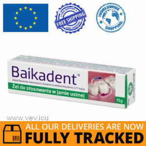 BAIKADENT OROMUCOSAL GEL 15G — MADE IN POLAND — FREE SHIPPING BAIKADENT OROMUCOSAL GEL 15G — MADE IN POLAND — FREE SHIPPING
