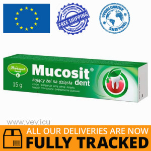 MUCOSIT DENT GEL FOR USE ON THE GUMS 15G — MADE IN POLAND — FREE SHIPPING
