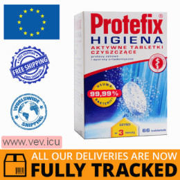 Protefix Hygiene, active cleaning tablets for dentures and orthodontic appliances, 66 pieces — Made in Germany — Free Delivery