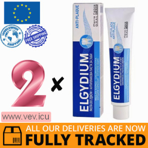 Elgydium Anti-Plaque, toothpaste against plaque, 2p x 75 ml  — Made in Poland — Free Delivery