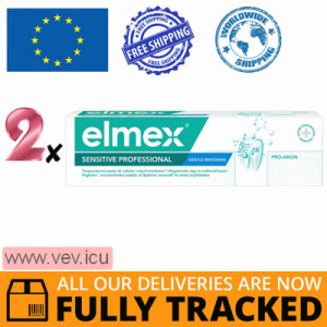 Elmex Sensitive Professional Gentle Whitening, toothpaste, 2p x 75 ml — Made in Poland — Free Delivery