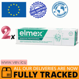 Elmex Sensitive Professional, therapeutic toothpaste, 2p x 75 ml — Made in Poland — Free Delivery