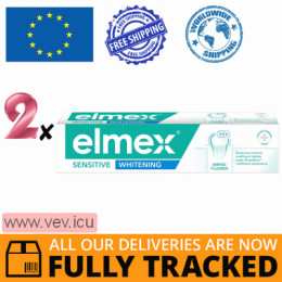 Elmex Sensitive Whitening, toothpaste, whitening, 2p x 75 ml — Made in Poland — Free Delivery
