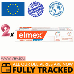 Elmex Whitening, toothpaste, whitening, 2p x 75 ml — Made in Poland — Free Delivery