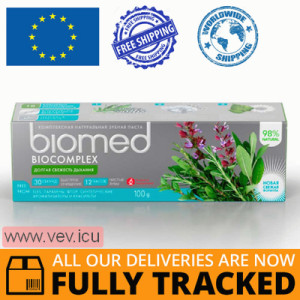 Biomed Biocomplex, refreshing toothpaste, fluoride free, 100 g — Made in Russia — Free Delivery