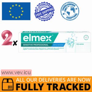 Elmex Sensitive Professional Gentle Whitening, toothpaste, 2p x 75 ml — Made in Poland — Free Delivery