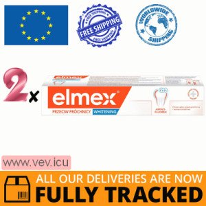 Elmex Whitening, toothpaste, whitening, 2p x 75 ml — Made in Poland — Free Delivery