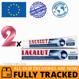 2 x LACALUT FLORA TOOTHPASTE FOR FRESH BREATH 75ML - MADE IN POLAND - FREE SHIPPING