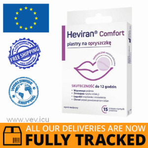 HEVIRAN COMFORT HERPES PATCHES 15 PCS - MADE IN POLAND - FREE SHIPPING