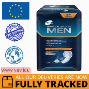 Tena Men, urological inserts, Super, 20 pieces — Made in Poland — Free Delivery
