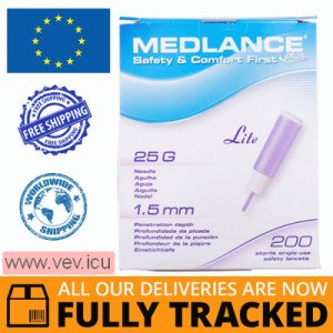 Medlance Plus Lite, Lancet (scarifier) automatic 200 pcs — Made in Poland — Free Delivery
